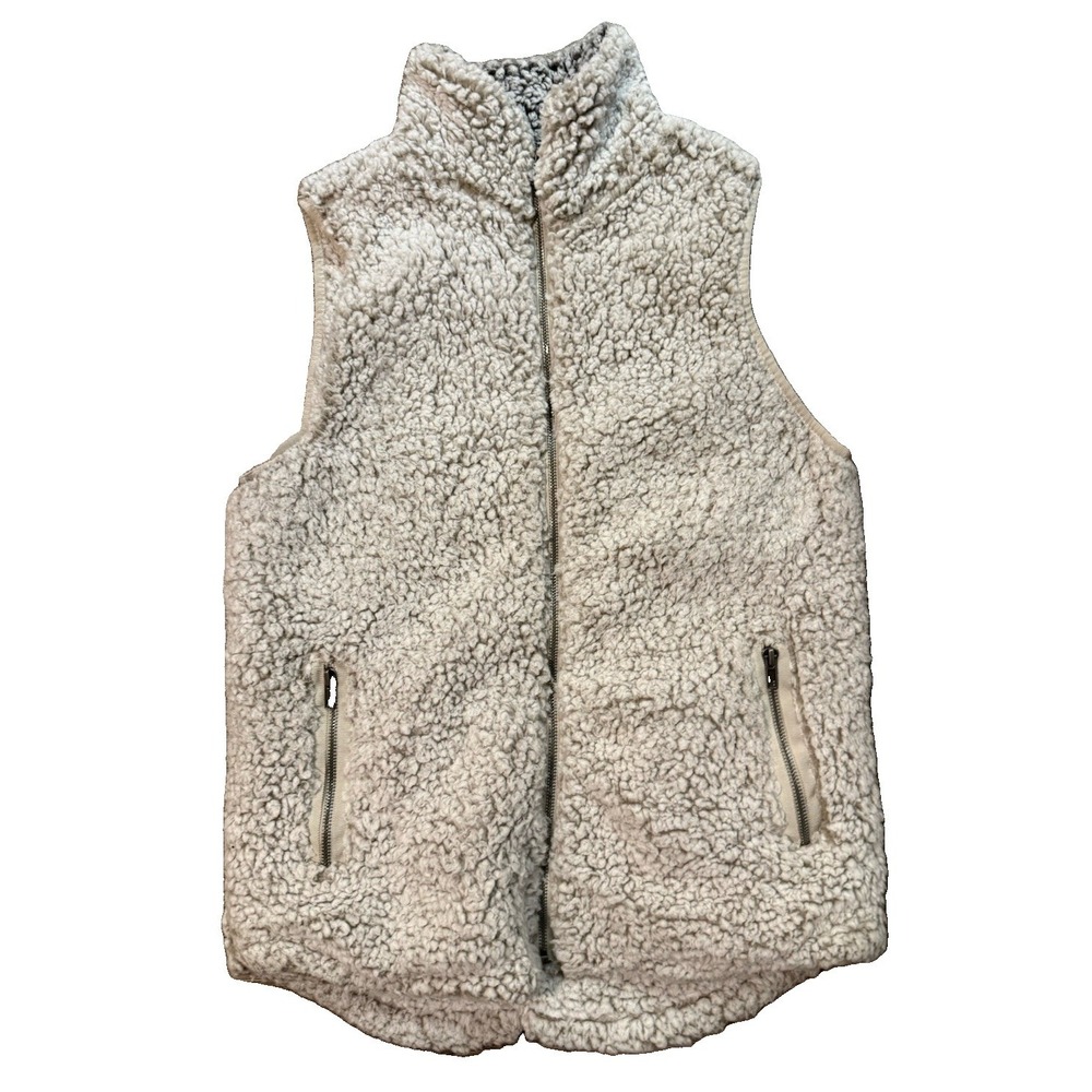 THREAD & SUPPLY Women's S Arctic Fleece Sherpa Zip Up Vest Sleeveless